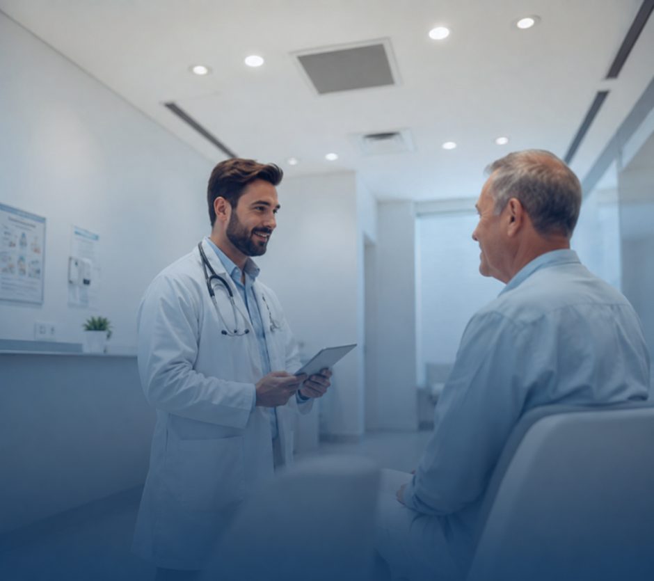 Consulta médica en clínica